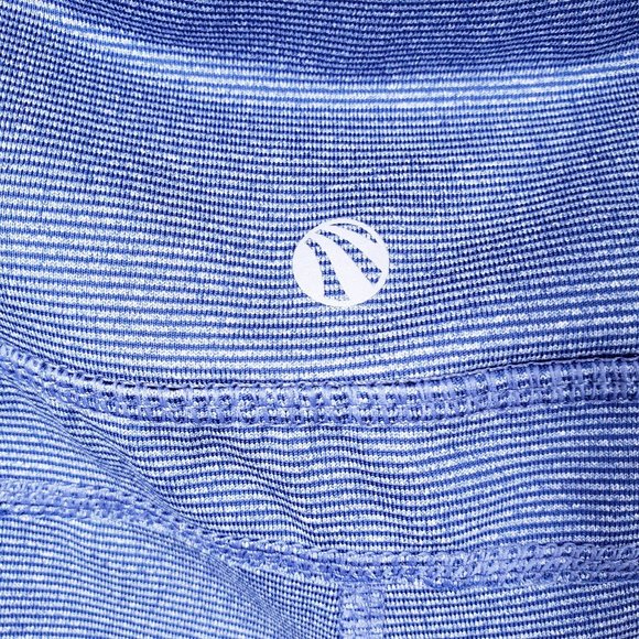 Marika Sport Capri Leggings Women's Size L 12-14 Blue Stripe - Picture 5 of 8